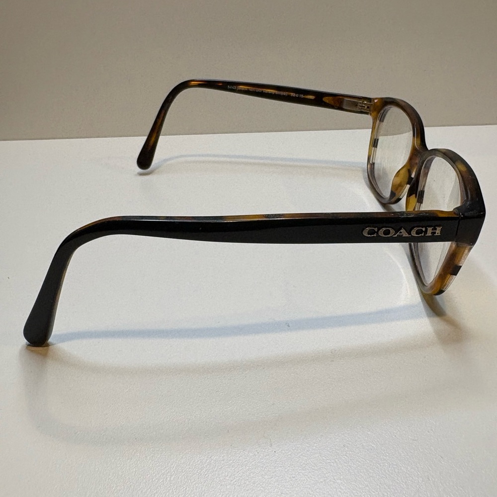 COACH EYEGLASSES 5443 (Black Tort Gltr Varsity Stripe) 52•16•140 COACH GLASSES - Picture 4 of 13